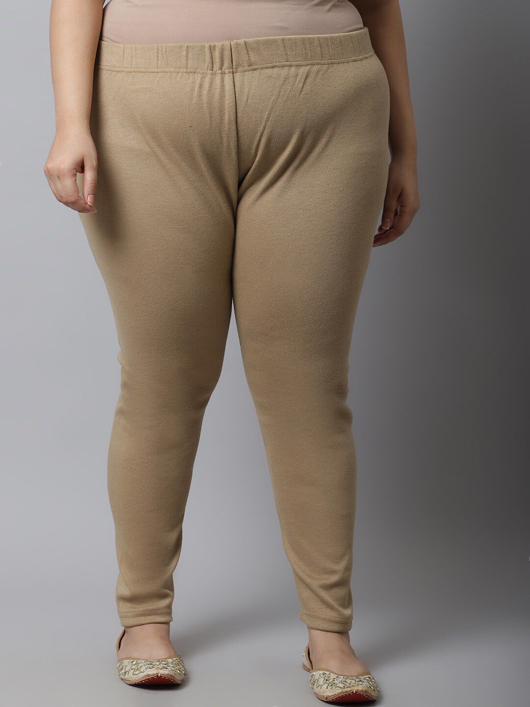 TAG 7 Women Pack Of 2 Plus Size Solid Ankle-Length Leggings
