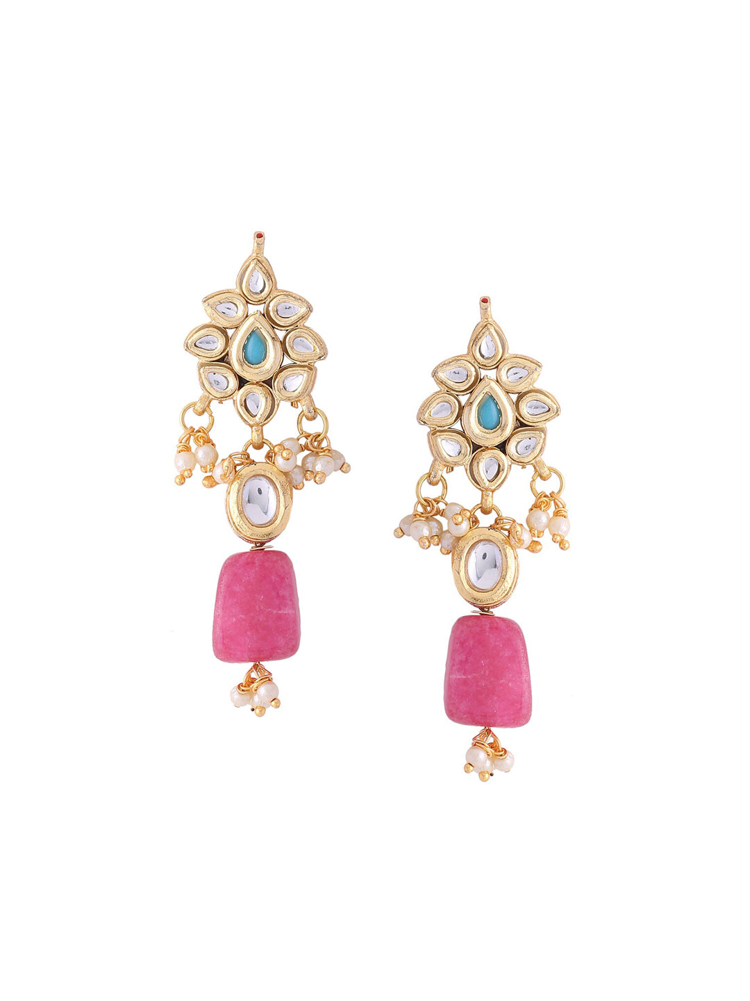 Shoshaa Gold Contemporary Drop Earrings - Distacart