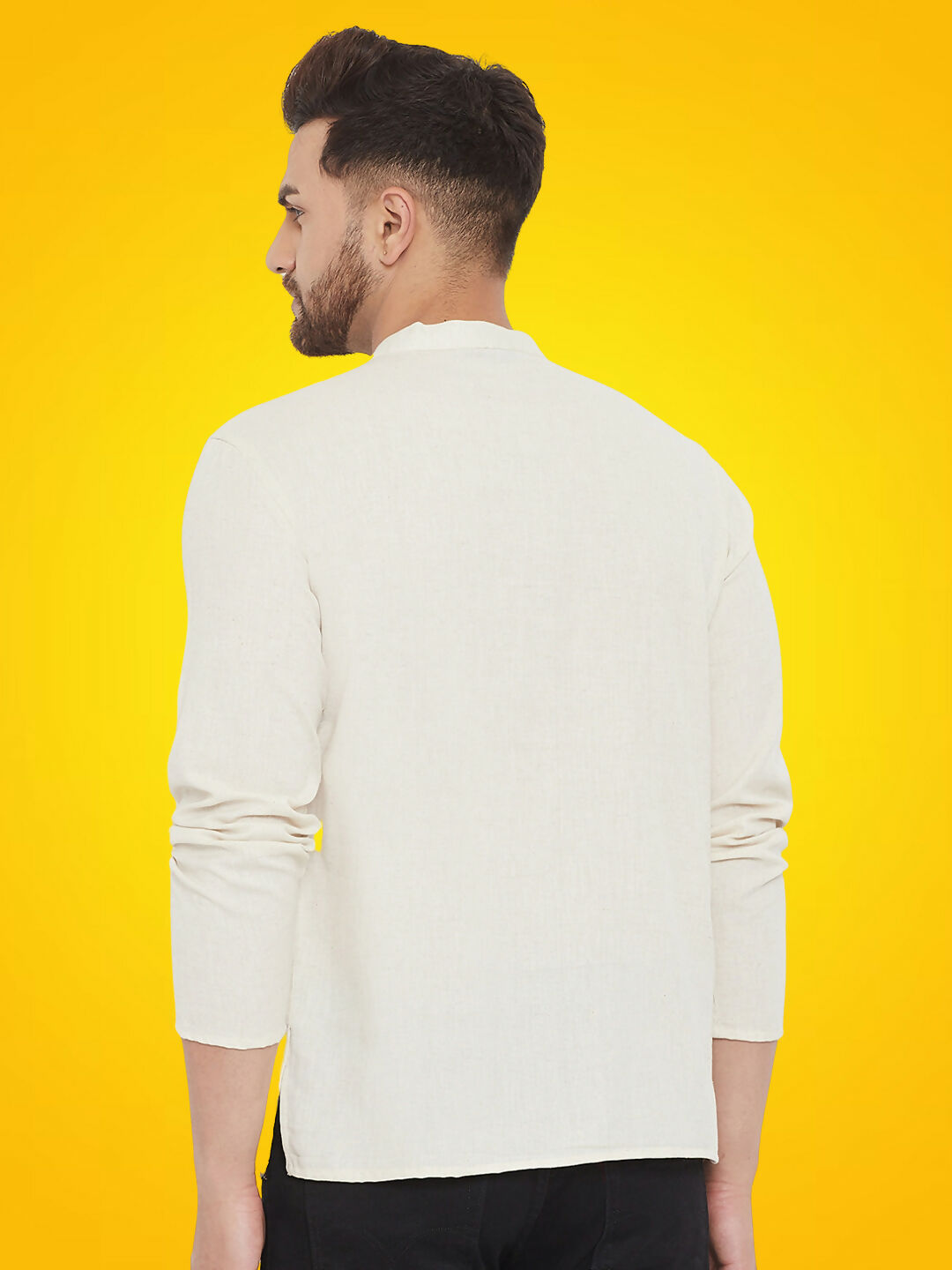 Even Apparels Men's Pure Cotton Cream Kurta