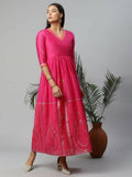 Ahalyaa Womens Pink Crepe Printed Dress - Distacart