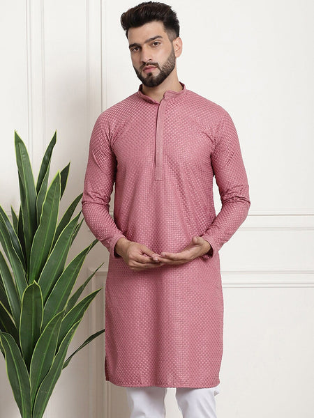 Sojanya Geometric Embroidered Thread Work Pure Cotton Straight Kurta