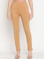 TAG 7 Women Pack of 2 Maroon & Beige Solid Kurti Pants