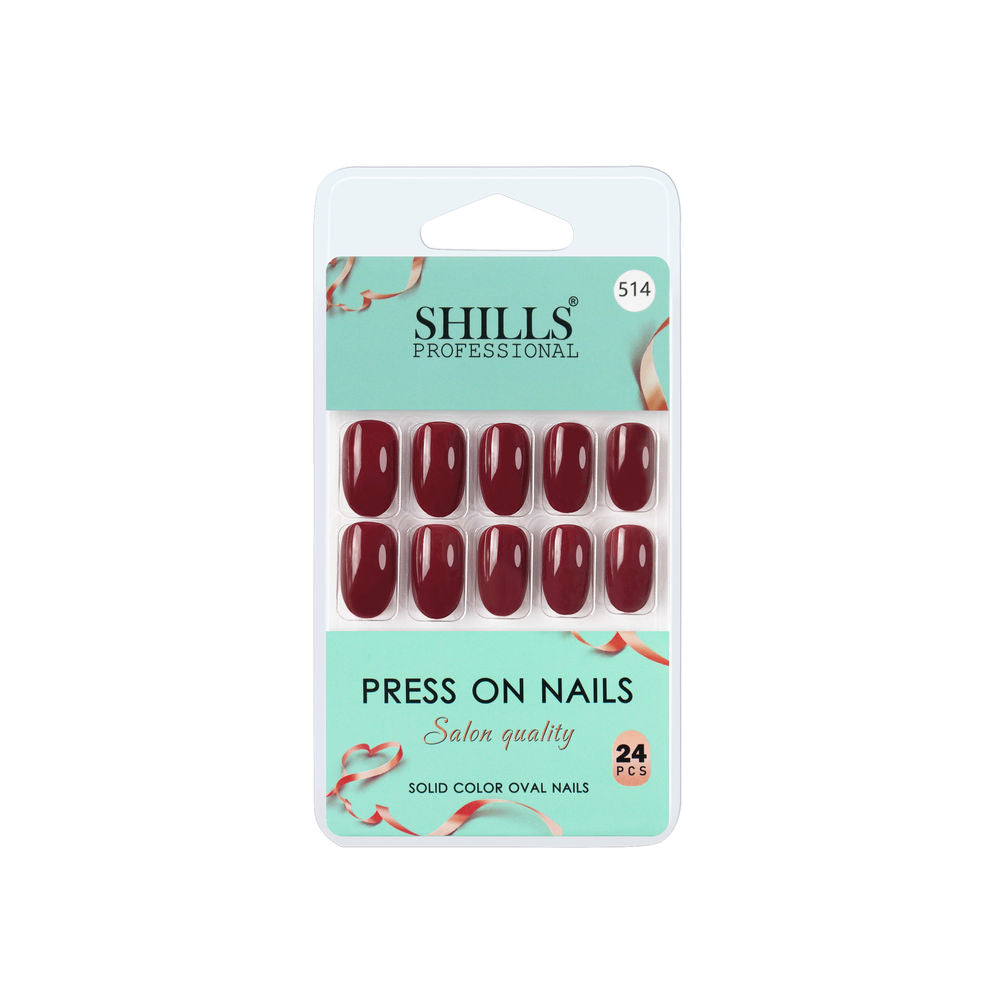 shills professional reusable press on nails oval spn514