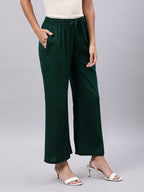 Souchii Green Liva Ethnic Palazzos - Distacart