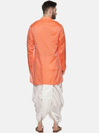 Sethukrishna Mens Orange Kurta with Dhoti Pants - Distacart