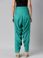Souchii Sea Green Woven Design Pure Cotton Jacquard Patiala - Distacart
