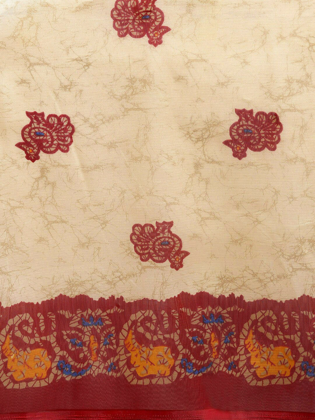 Saree Mall Ethnic Motifs Art Silk Ikat Sarees