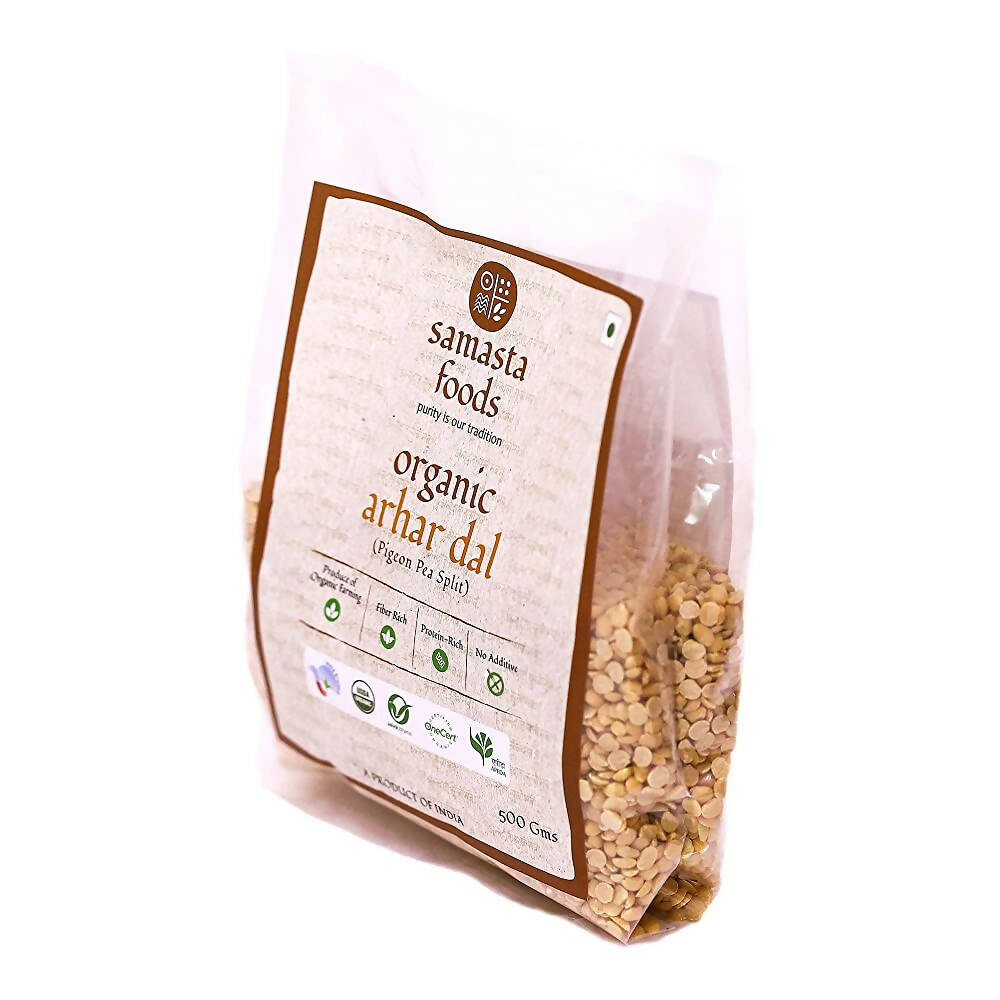 Samasta Foods Organic Arhar Dal (Pigeon Pea Split) - Distacart