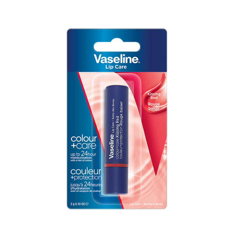 Vaseline Lip Care Colour + Care Tinted Lip Balm Stick - Kissing Red - Distacart