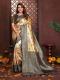 Aastha Fashion Mustard Tissue Silk Weaving Saree - Distacart
