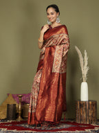 Shree Shyam Fashion Lichi Silk Cream Saree - Distacart