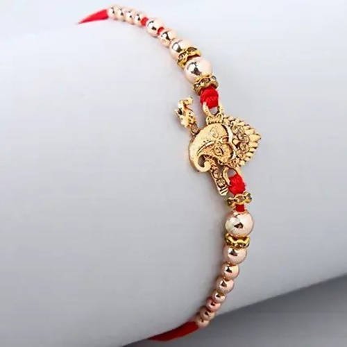 Auspicious Ganesha Rakhi And Kaju Rolls Box - Distacart