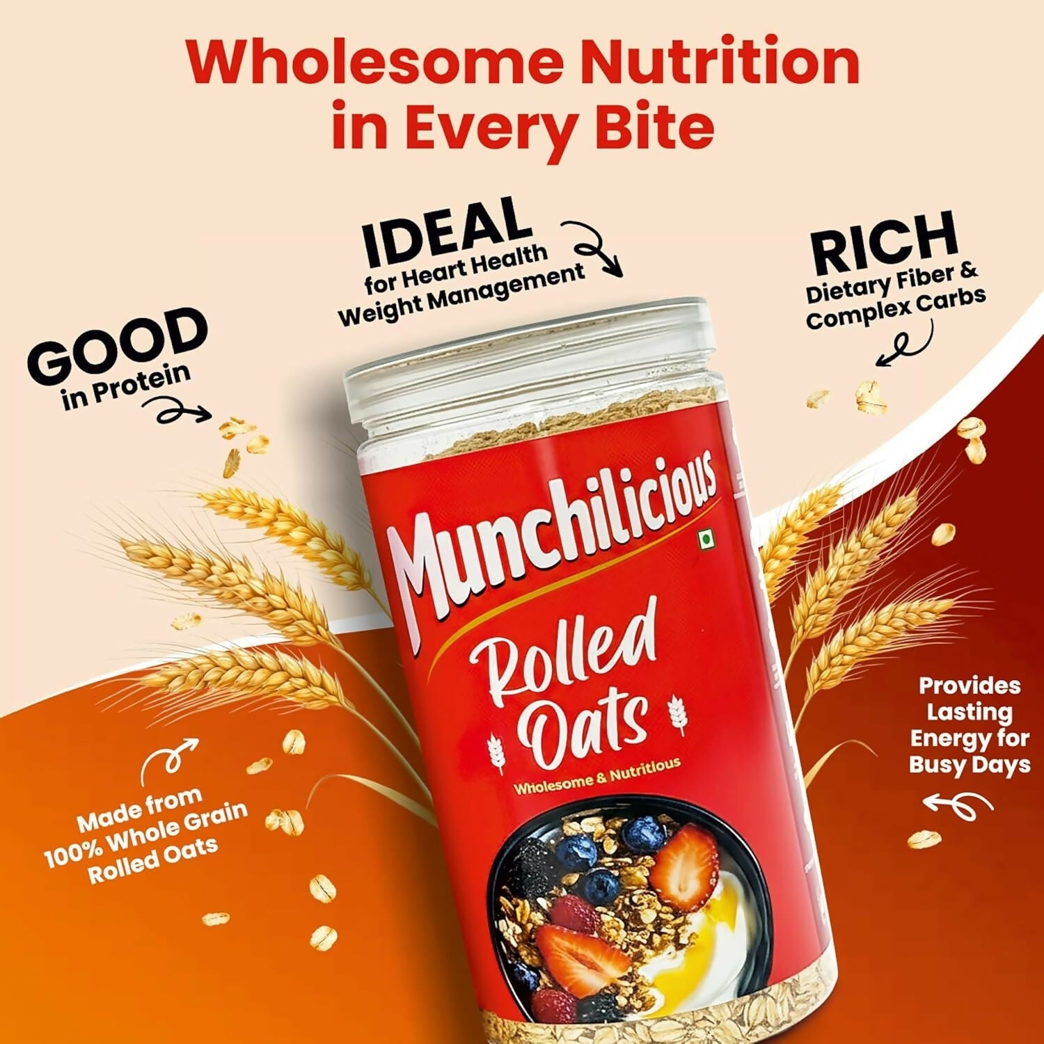 Munchilicious 100% Whole Grain Jumbo Oats