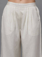 Juniper Women's Natural Solid Wide Leg Palazzo - Distacart