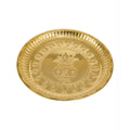 Spillbox Gold-Toned Brass Kumbham Embossed Round Thali Pooja Essential