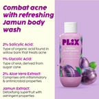 PLIX The Plant Fix Jamun Active Acne Regime With Cleanser, Body Wash & Moisturizer