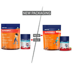 Gritzo SuperMilk Overall Growth (7-12y Boys) - Double Chocolate, with Super Gummies - Strawberry