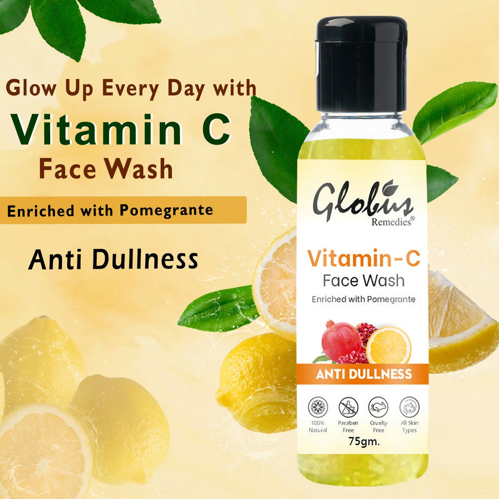 Globus Remedies Anti Ageing Globus Naturals Anti-Ageing Skin Brightening Vitamin C Face Wash - Distacart