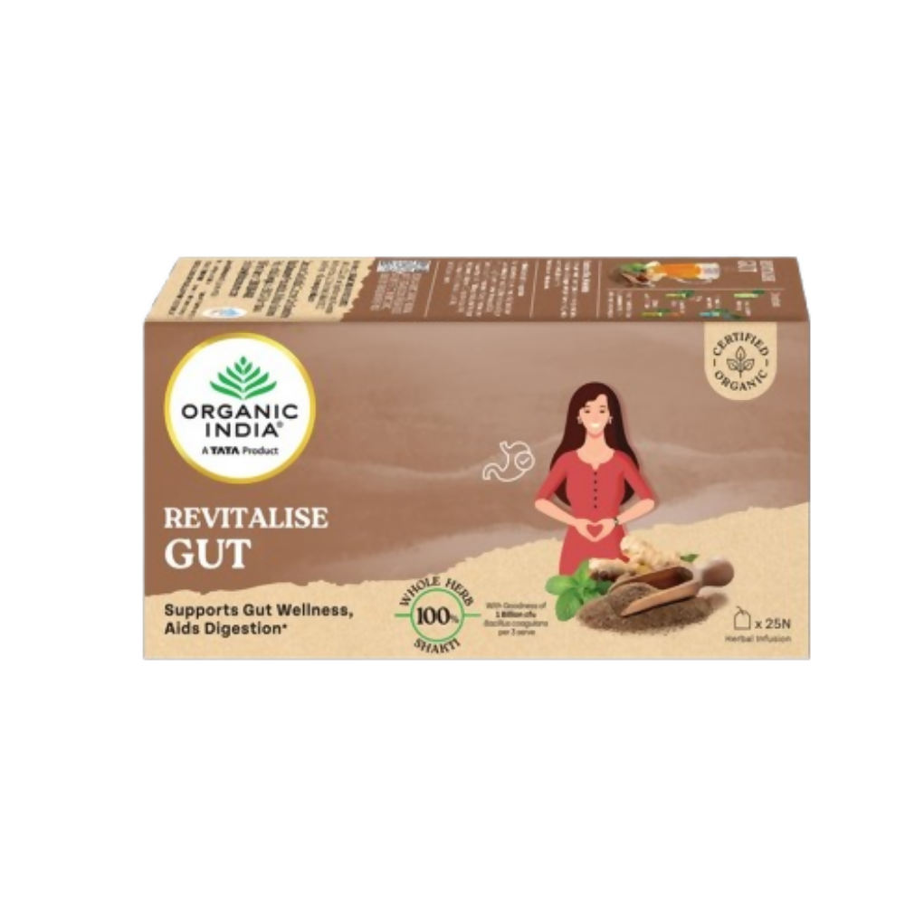 Organic India Revitalise Gut Tea Bags - Distacart