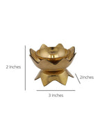 CraftVatika Gold-Toned Brass Handmade Diya