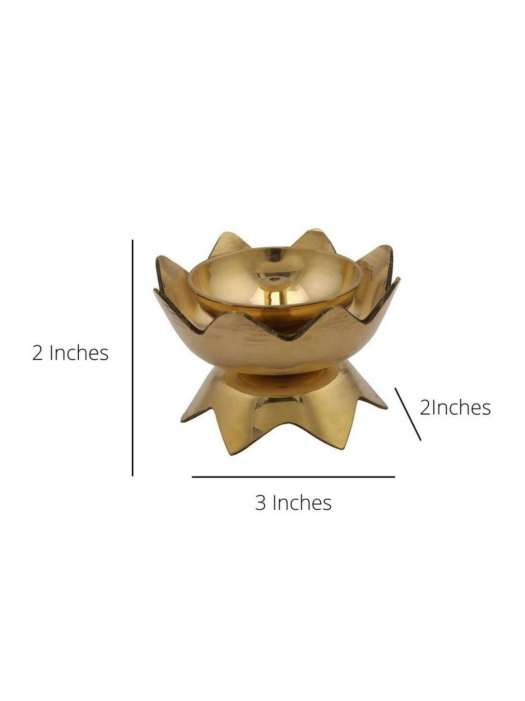 CraftVatika Gold-Toned Brass Handmade Diya