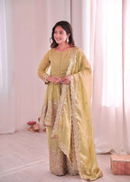 Teeya Creation Pista Color Fendy Satin Silk Embroidery Work Party Wear Salwar Suit - Distacart