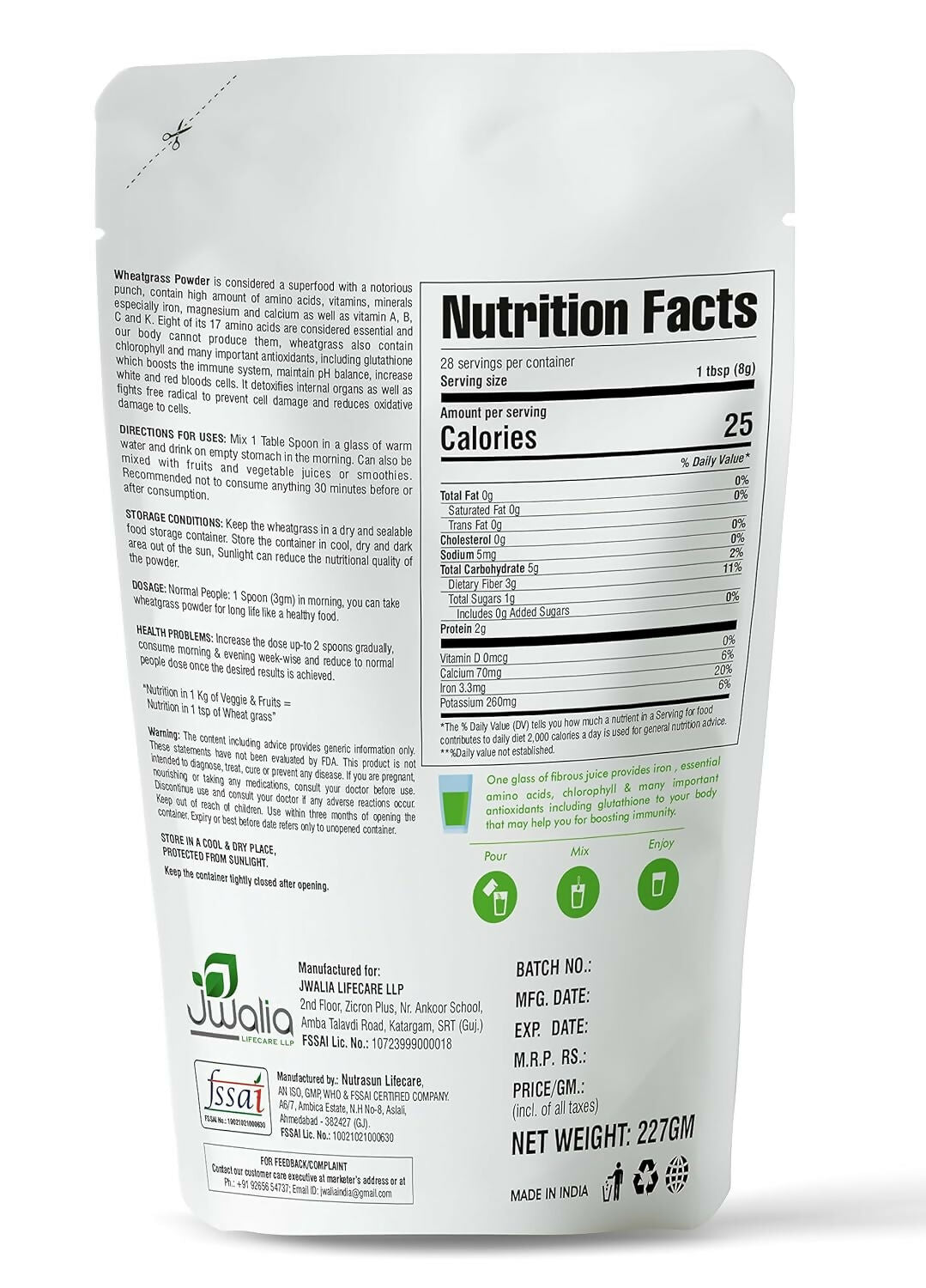 Myherb Natural Organic Wheat Grass Powder - Distacart