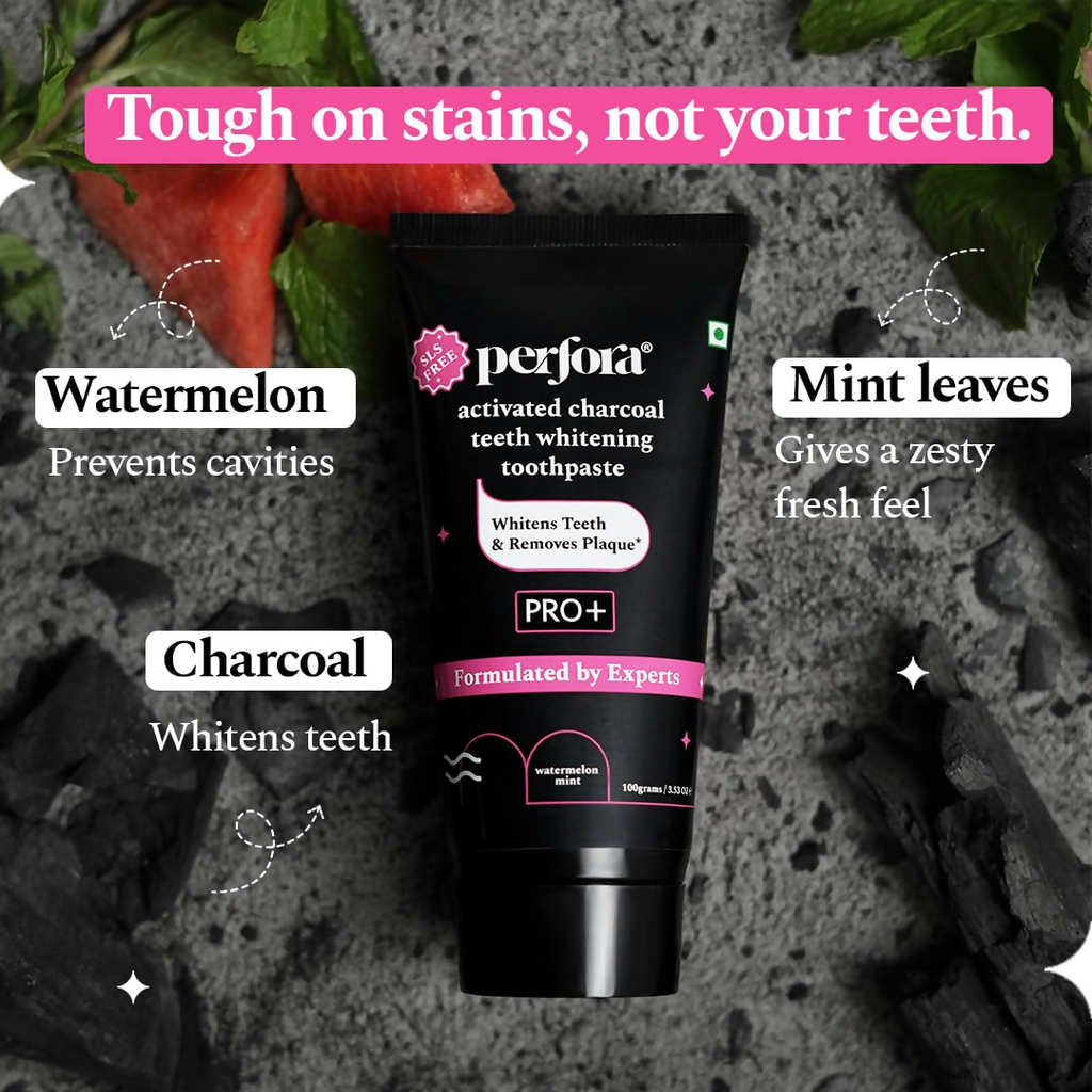 Perfora Activated Charcoal Whitening Toothpaste - Watermelon Mint