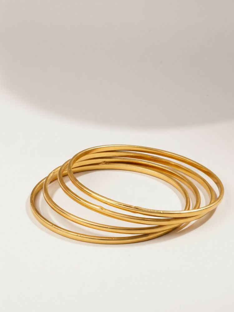 NVR Women Set of 4 Gold Plated Handcrafted Bangle - Distacart
