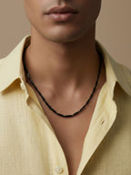 NVR Men's Black Toned Silver plated chain - Distacart