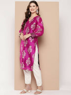 Ahalyaa Women's Traditional wear Kurta - Pink