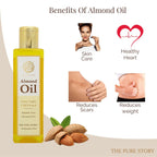 The Pure Story Sweet Almond Oil Pure Cold Pressed For Hair, Skin, Face Care & Massage - Distacart
