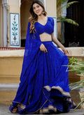 Lehenga Mart Designer Indian Wedding Lehenga Choli-Blue - Distacart