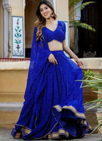 Lehenga Mart Designer Indian Wedding Lehenga Choli-Blue - Distacart