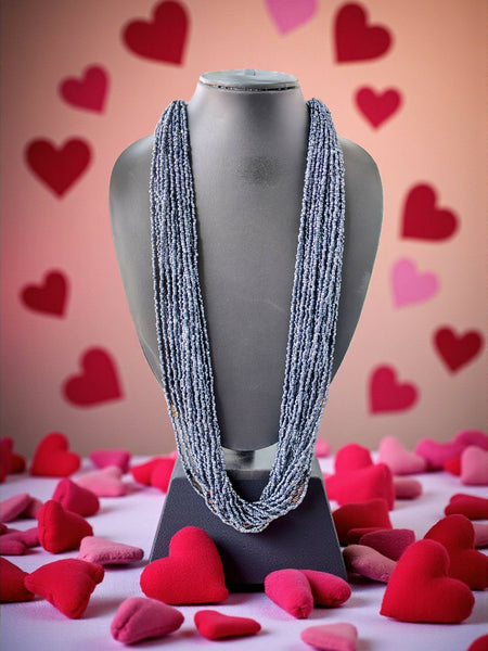 Inhanns Rangsaaz 20-Layer Luxe Long Beaded Only Necklace - Navy Blue 20 Layen Long Only Necklace