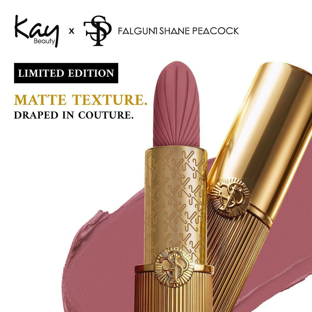 Kay Beauty x Falguni Shane Peacock Luxe Matte Lipstick - Champagne Brocade - Distacart
