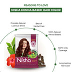 Nisha Henna Based Hair Colour For Women & Men Natural Brown - Distacart