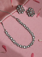 Stone Neckpiece with Studs- Ruby Raang