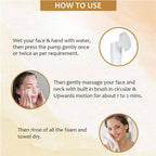 Glamveda Rice Water Brightening Foaming Face Wash With Soft Silicone Brush