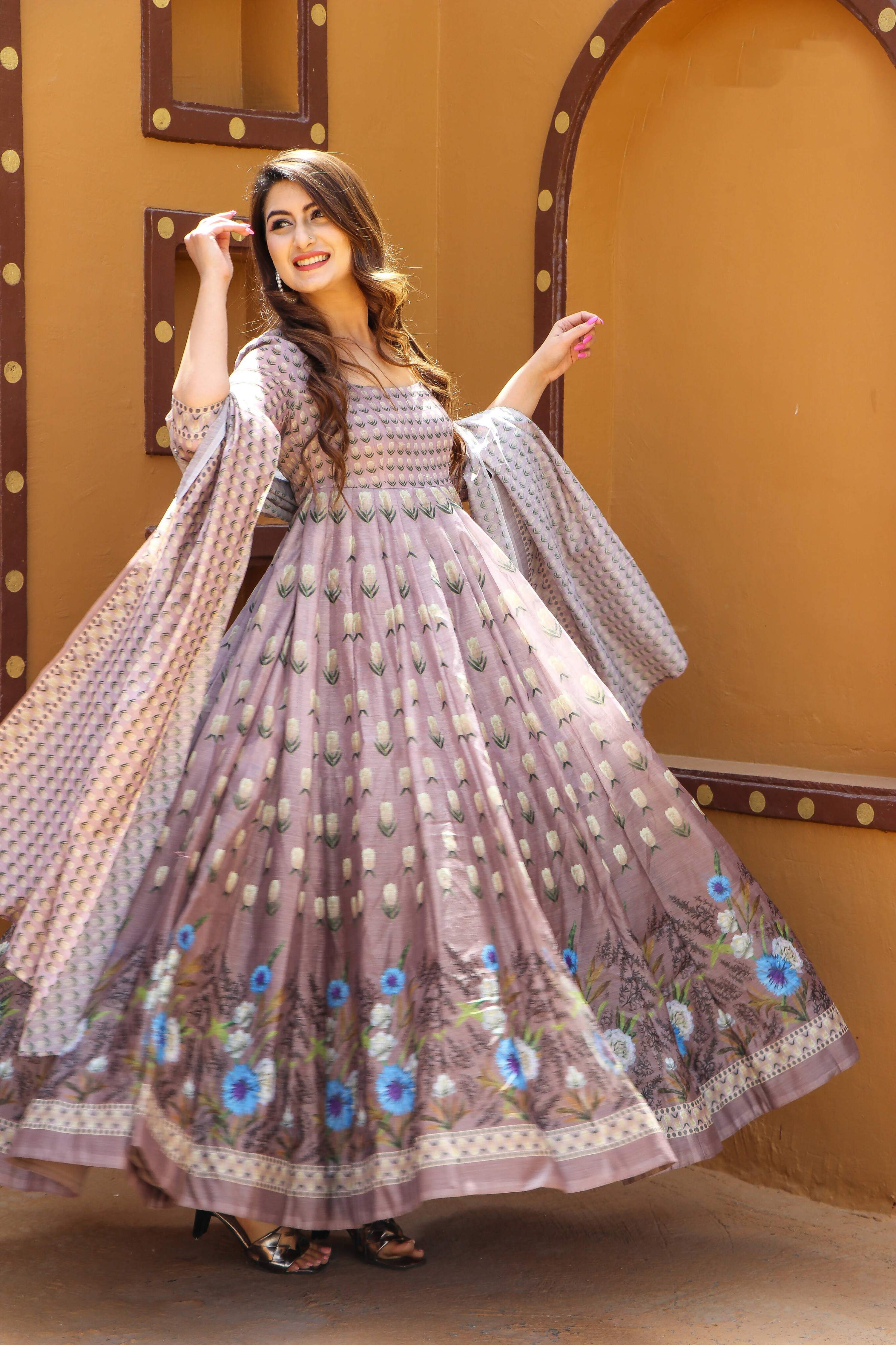 Partywear Designer Pastelpink Chanderi Suit - Anbazaar - Distacart