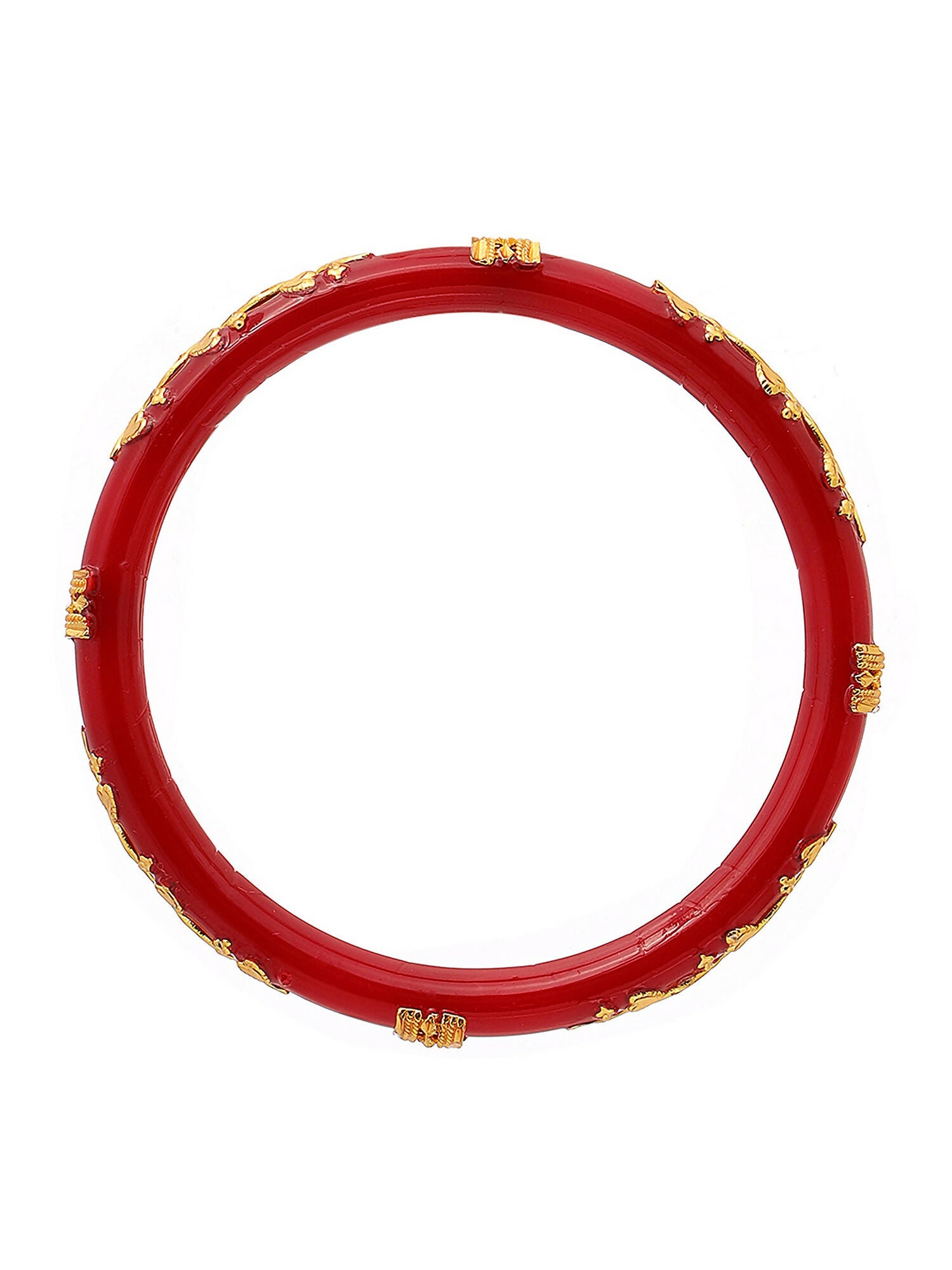 Ruby Raang Red Traditional Bangle - Distacart