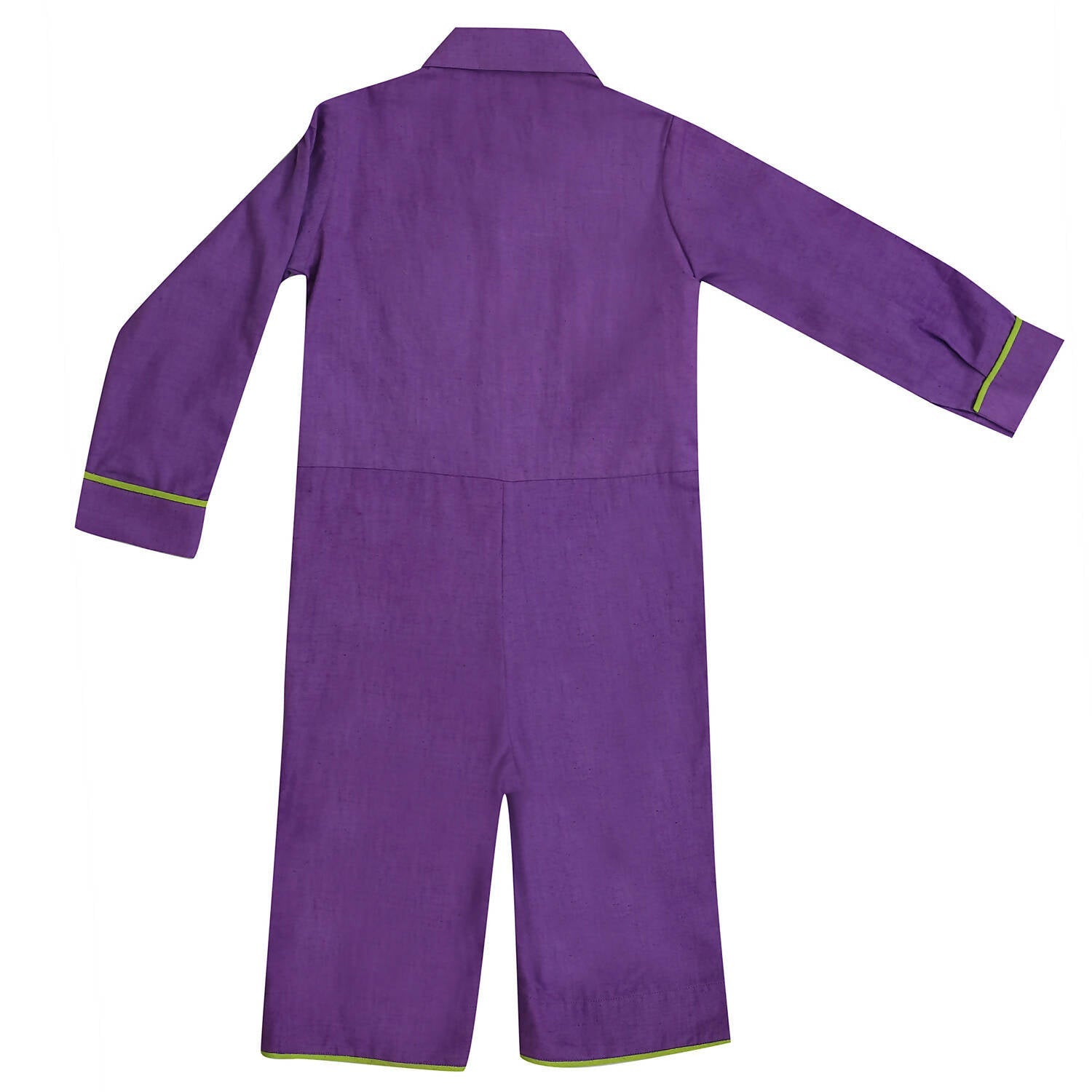 Mhyssa Purple Voiler Suit With Round Neck Full Sleeves For Kids