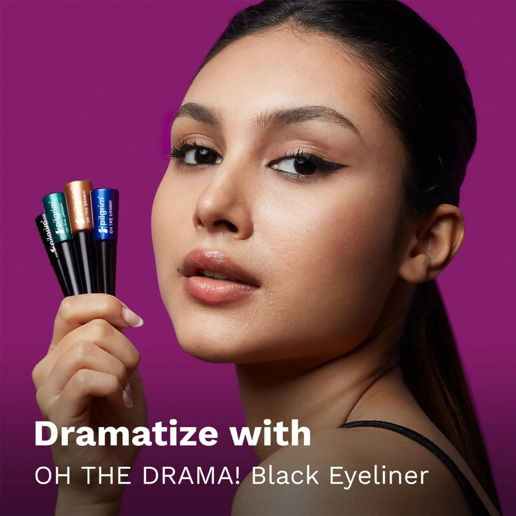 Pilgrim Metallic Eyeliner Blue Rebel, Long Lasting & Smudge Proof Enriched With Argan Oil - Distacart