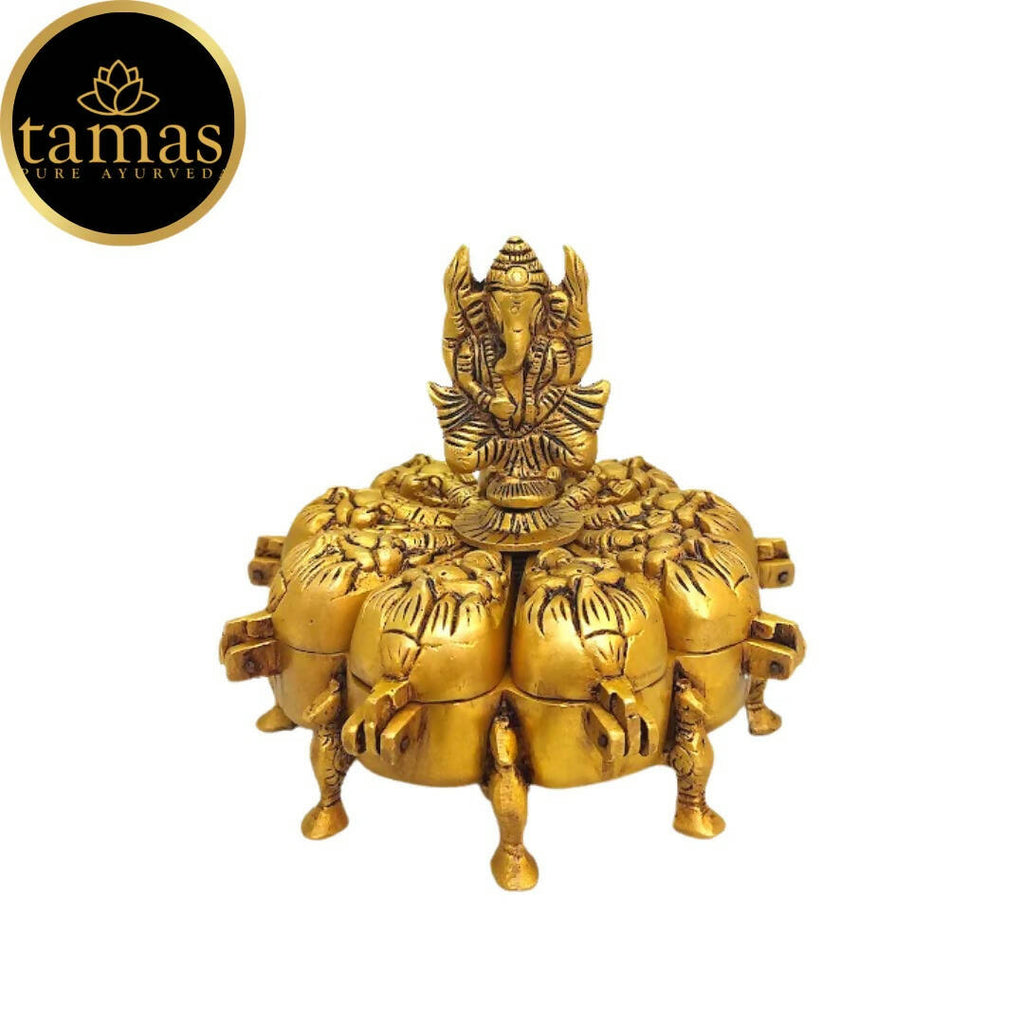 Tamas Handcrafted Brass Kumkum Box