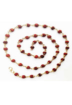 Mominos Fashion Joharkamal Gold-Plated Statement Rudraksha Mala Long Necklace (Golden) - Distacart