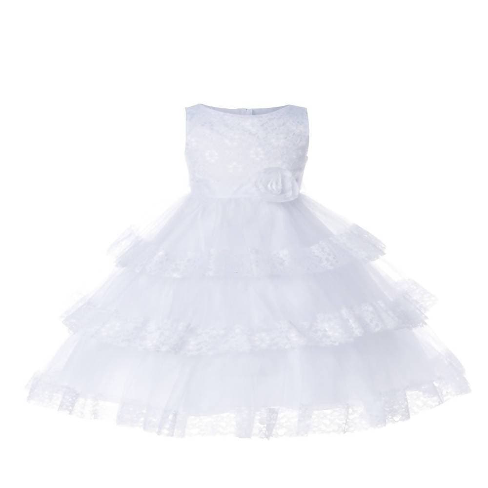 Asmaani Baby Girl's white Colour Satin A-Line Maxi Full Length Dress (AS-DRESS-22115)