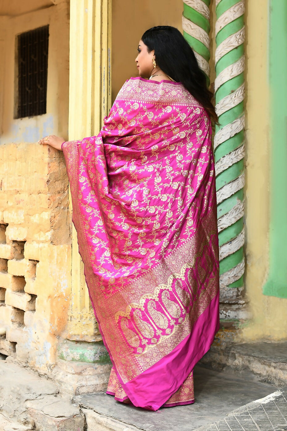 Joban Fashion Pink Soft Pure Handloom Banarasi Silk Saree