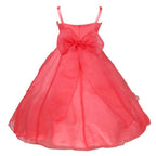 Asmaani Baby Girl's Peach Colour Satin A-Line Maxi Full Length Dress (AS-DRESS-22086)