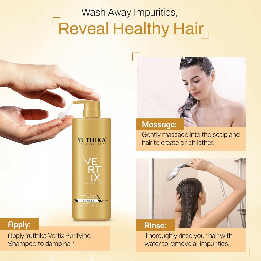 Yuthika Professional Vertix Hydrolyzed Keratin Purifying Shampoo