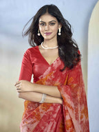 Maroon Georgette Designer Printed Ready to Wear Saree - Samyana
